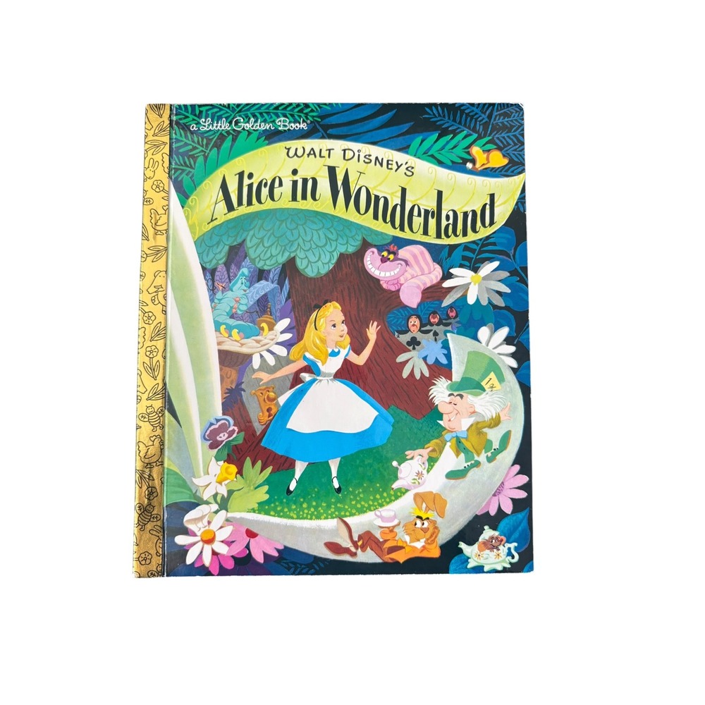 Disney Alice in Wonderland Little Golden Book Hardcover Children's Story Book